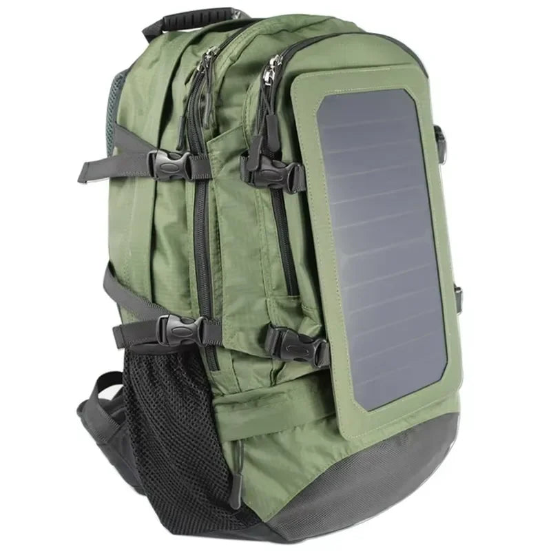 Portable Solar Backpack for Hiking Camping Outdoor Travel USB Charging Bag for Laptop Mobile Phone High Capacity Power Bank