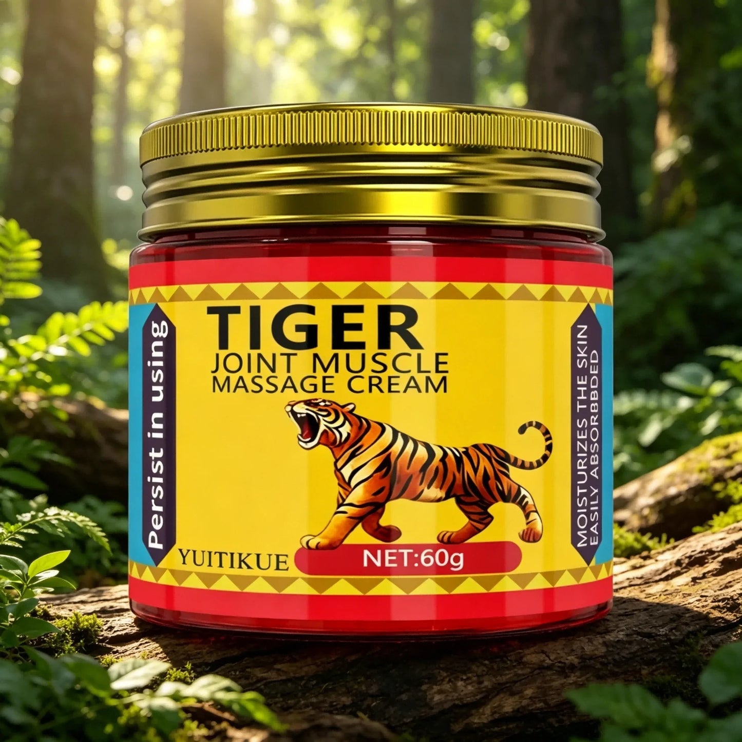 YUITIKUE 60g Tiger Massage Balm Easily Absorbed Moisturizing Care For Joint Muscle Knee Wrist Hand Foot Body Skin