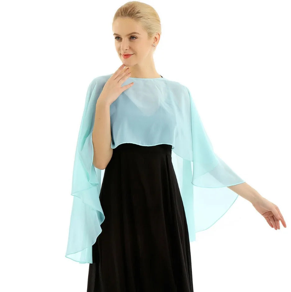 Elegant Chiffon Wedding Wrap for Women Evening Capes Bridal Jacket Accessories