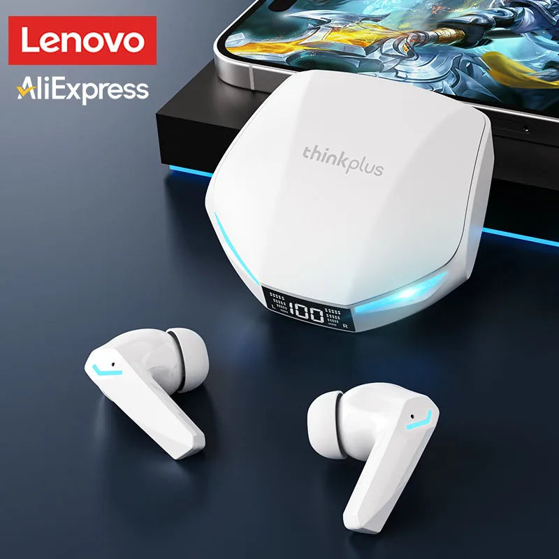 Choice Lenovo XT53 Earphone Wireless Bluetooth 5.4 Headphones Low Latency Gaming Headset Noise Reduction LED Display Earbuds New
