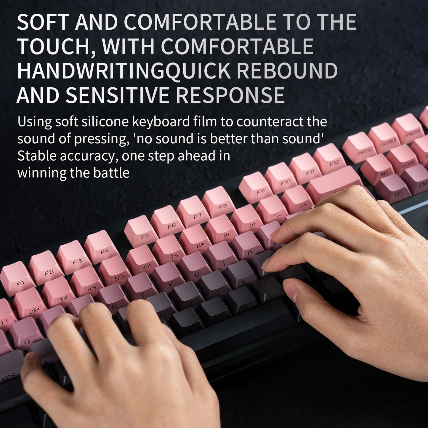 V108 Bluetooth Keyboard  Office Low Noise 2.4G Wired&Wireless Full Layout with RGB Backlit Membrane
