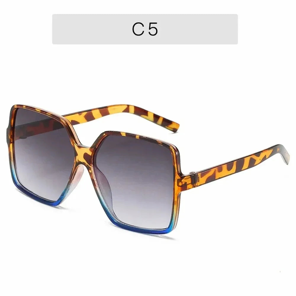 Oversized Square Fashion Gradient Color Sunglasses for Men and Women Driving Beach Party Travel Use