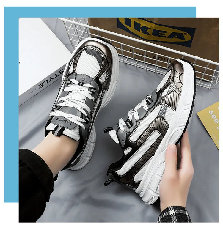 Sneakers Women Trends  Platform Shoes Lightweight Outdoor Sports Shoes Breathable Running Shoes Lace Up Casual