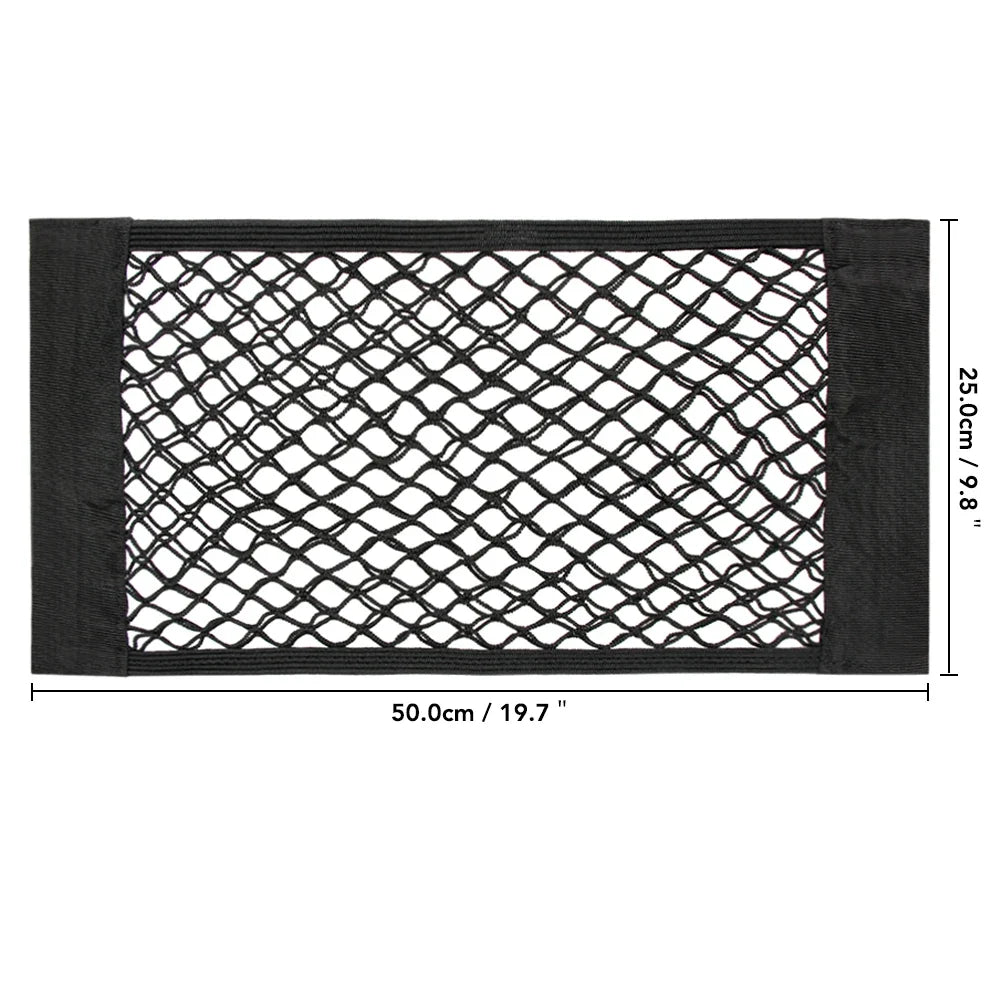 1Pc Car Back Rear Mesh Trunk Seat Elastic String Net  Universal Storage Bag Pocket Cage Auto Organizer Seat Back Bag