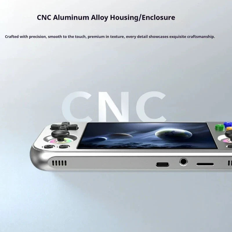 Rg 477m Game Console 3d Hall Joystick 4.7"120hz CNC Aluminum Android Handheld Active Heat Dissipation 12+256gb For Steam Switch