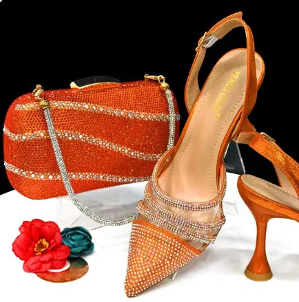 Conjunto a juego de zapatos y bolso nuevos HGB1-1