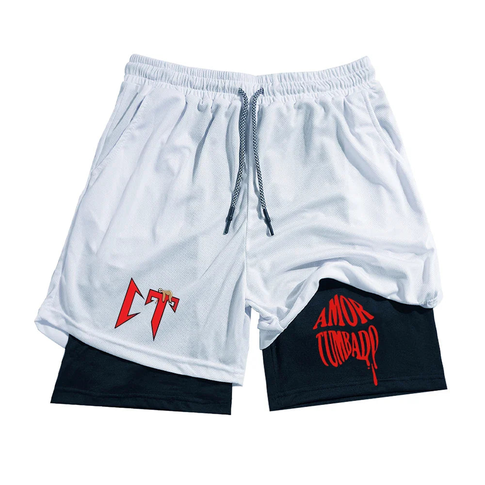 Men's Gym Short Double-deck Quick Dry
