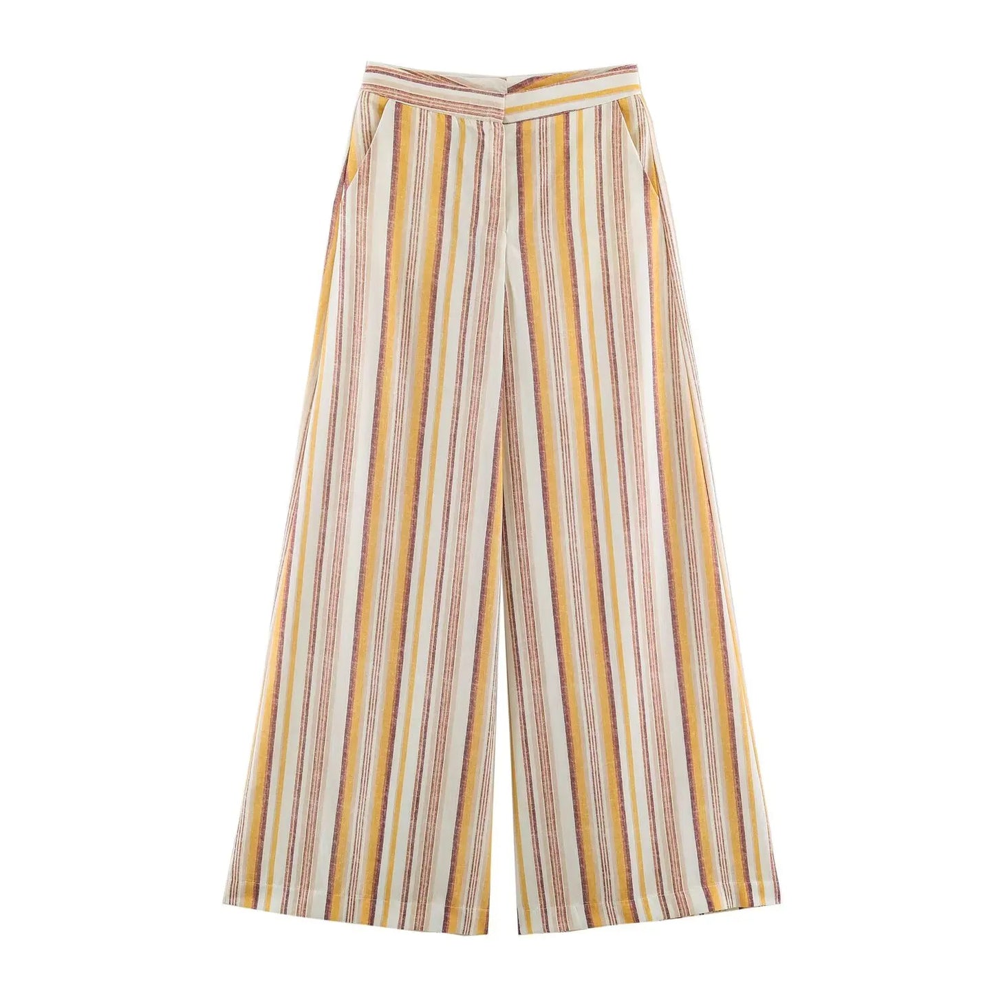 HH Women Summer Elegant Striped 2 Piece Outfit One Shoulder Top Wide Leg Pants For Dinner Date Party Vacation Holiday Wear