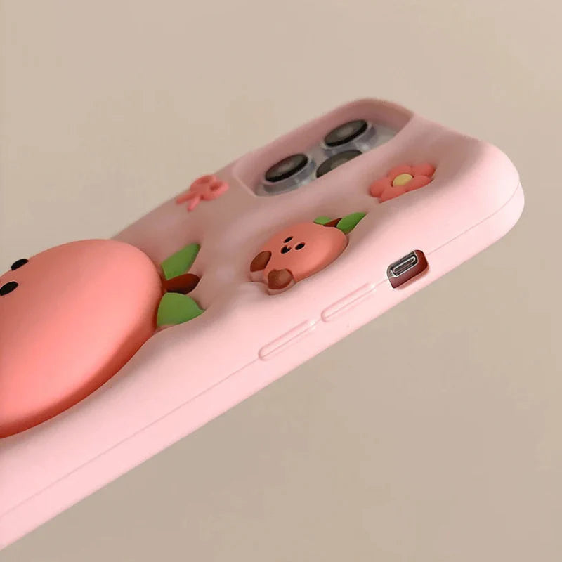 Funda Kawaii Peach para iPhone