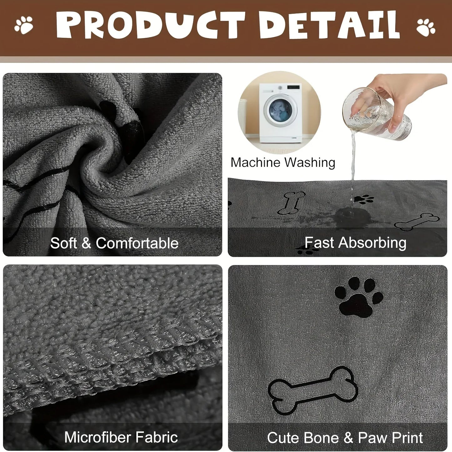 Quick-Drying Microfiber Dog Towel – Super Absorbent