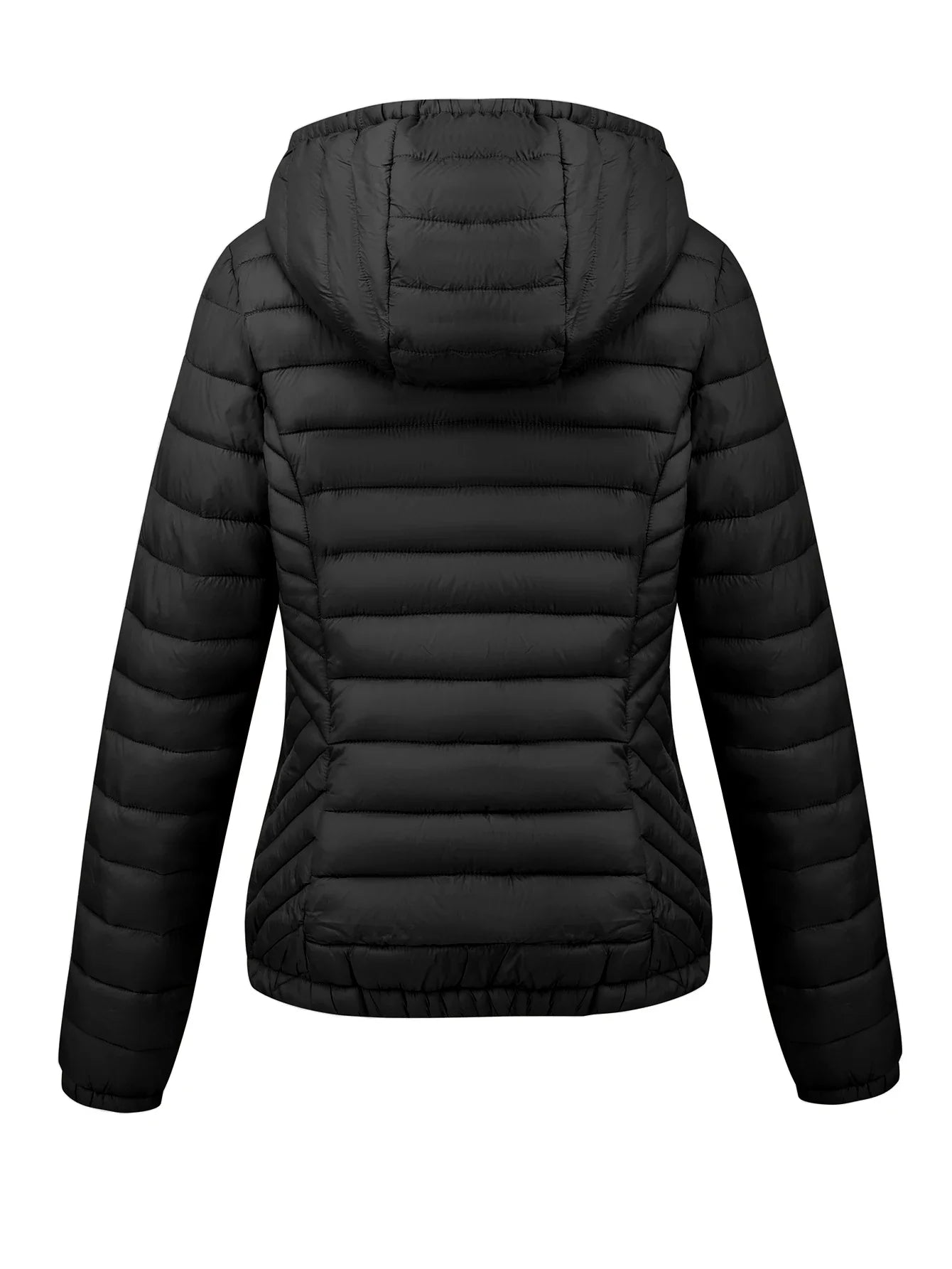 Women's Fashion Winter Padded Coat - Minimalist Hooded Puffer Jacket with Pockets for Fall/Winter