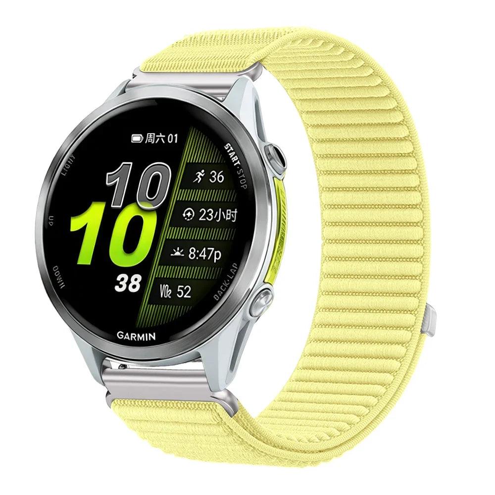 Garmin 18/20/22mm Quick Release Breathable Ribbed Nylon Loop Band
