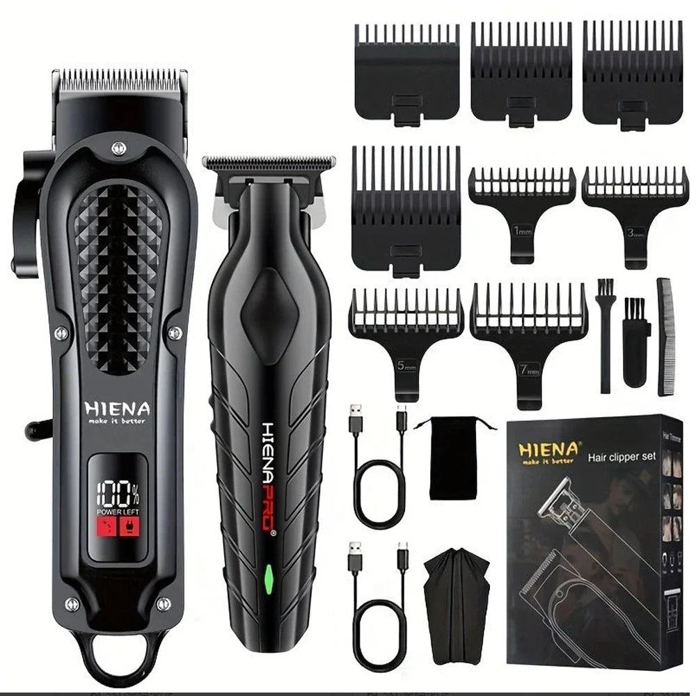 hiena 212 Professional Hair Cutter Mans Hair Clipper Set Metal Electric Cordless Hair Trimmer for Barber LCD Display Hair cutt