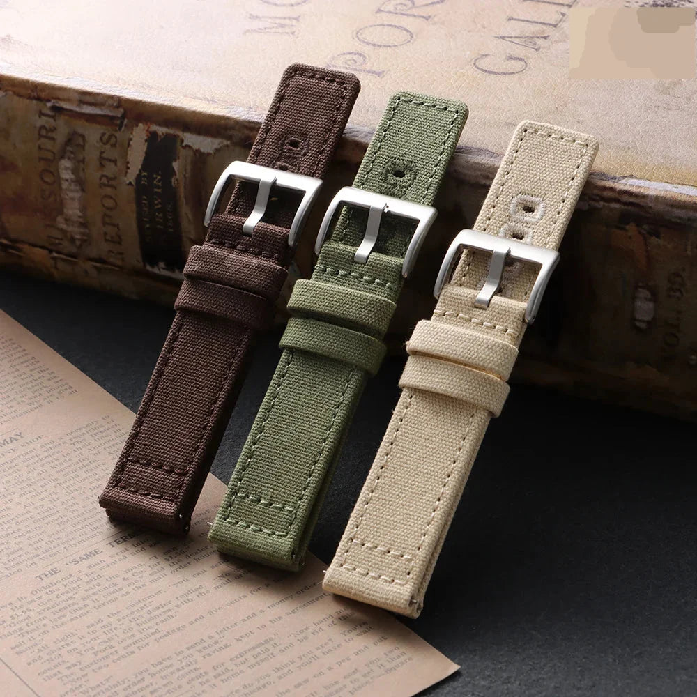Garmin 18/20/22mm Quick Release Stitched Canvas Nylon Band
