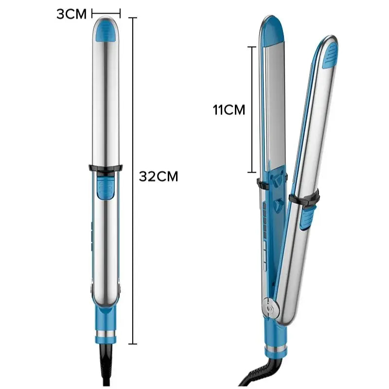 QXXZ Customized Hair Straightener Flat Iron LED Temperature Light Display Titanium Plate Rapid Heating Styling Tools