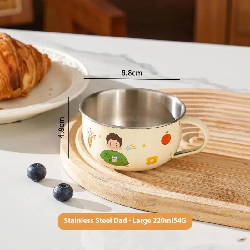 Kids Stainless Steel Water Cup | Anti-Scalding Mini Mug 80/220ml