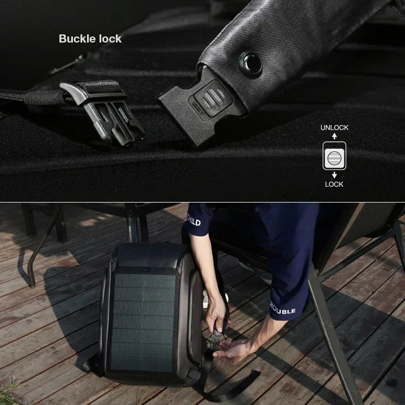 Popular Waterproof Usb Charging Multi-function Bag Solar Battery Power Distribution Board Backpack Portable Equipment Accessory