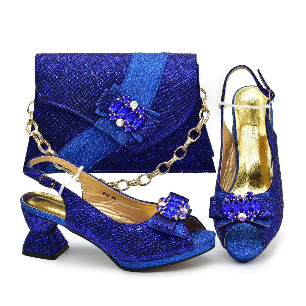 Conjuntos de zapatos y bolsos italianos HFG1-10