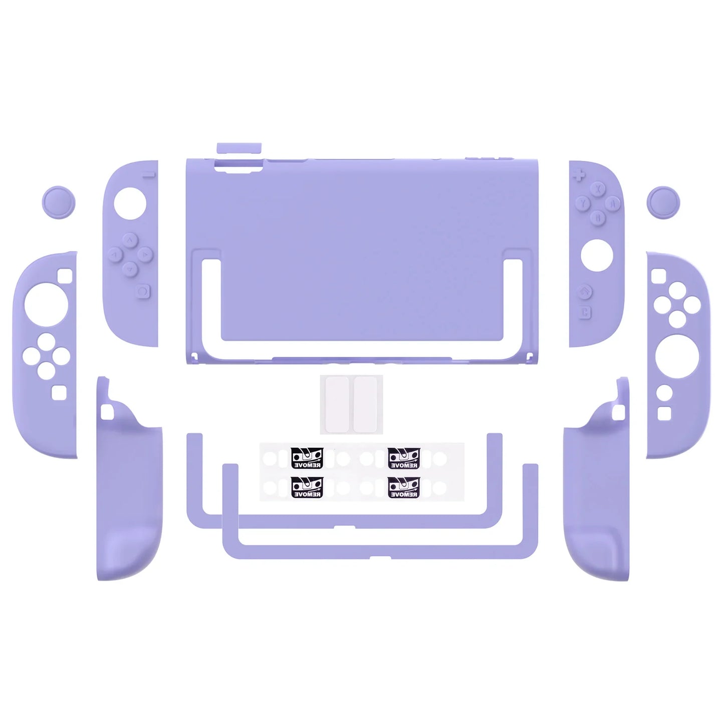 PlayVital Solid Color Protective Case for Nintendo Switch 2, Anti-Scratches Hard Shell Dockable Grip Cover with  Foldable Stand