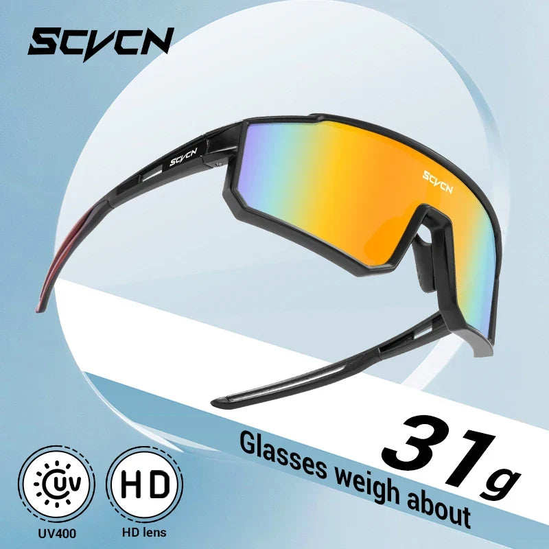 SCVCN Cycling Glasses Road Bike Glasses Running Eyewear Men Outdoor Sports Bicycle Sunglasses Women MTB Cycling Sunglasses