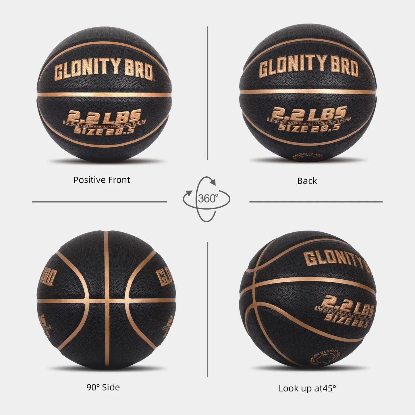 3LBS/2.2LBS Weighted Training Heavy Basketball Size 7/6 In&Outdoor For Improving Handing Dribbling Passing Rebounding Skill Ball
