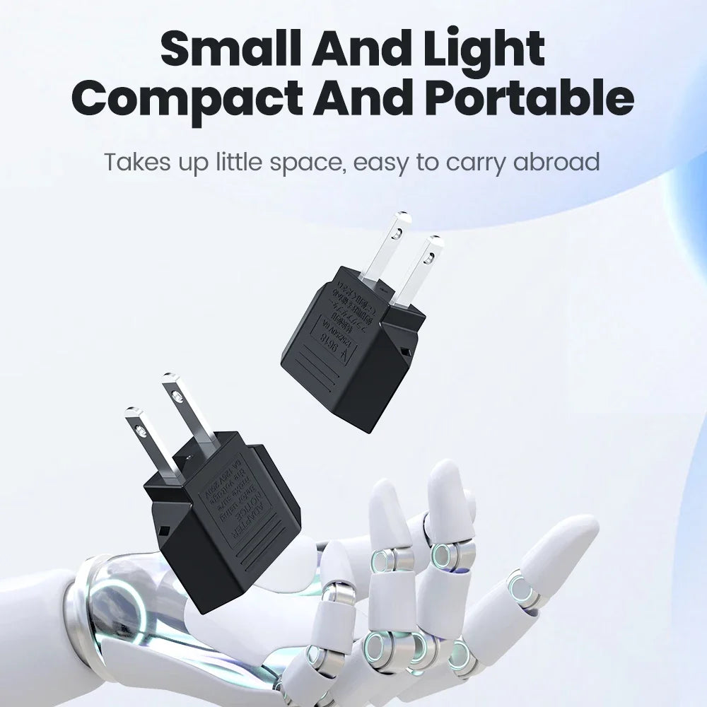 Elough 4.0mm US To EU Converter Plugs European EU To US America Travel Plug Adapter US to EU Power Adapter Electrical Plug