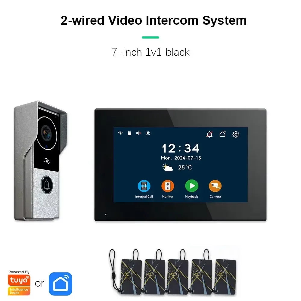 ANJIELO SMARTANJIELO SMART 10 Inch Vide10 Inch Doorbell Video Camera System with 7 Door Lock Intercom - Home Security Protection