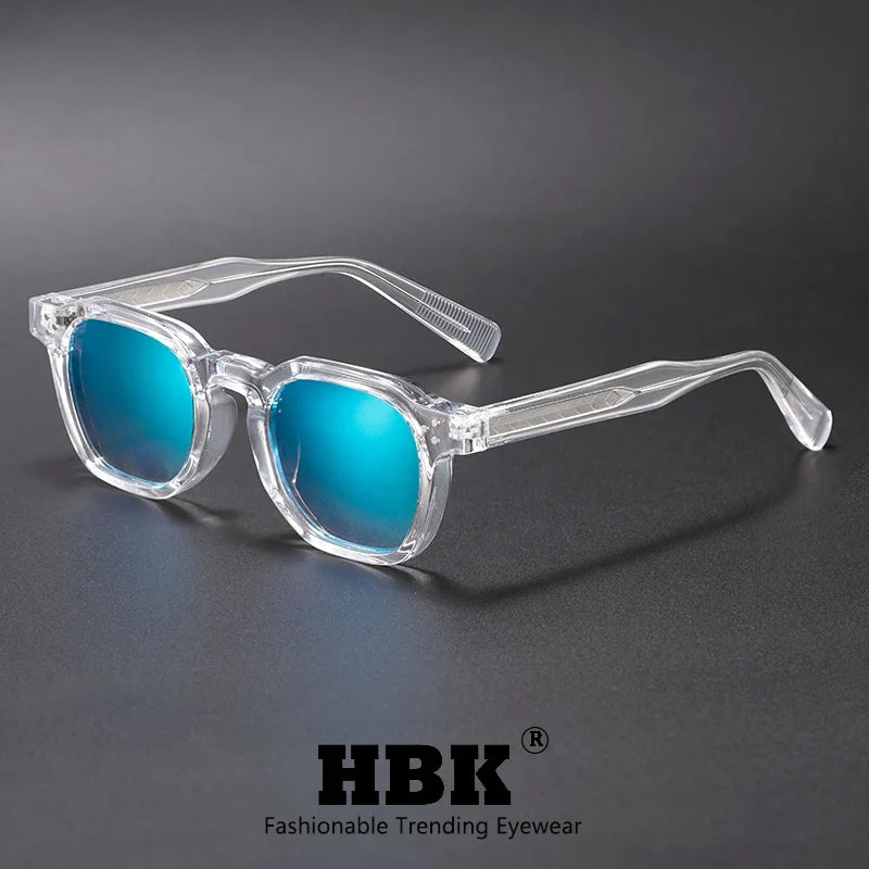 HBK Fashion Retro Men Sunglasses Classic Square Frame  Design Sun Glasses Women Outdoor Travel Party Business Festival Gift