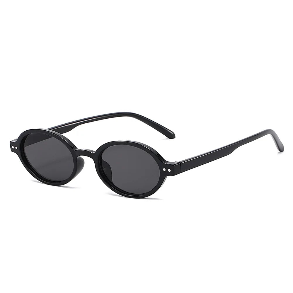 New Small Oval Women Sunglasses Men Sun Glasses Retro Female Shades Clear Lenses Eyewear Lady Trendy UV400
