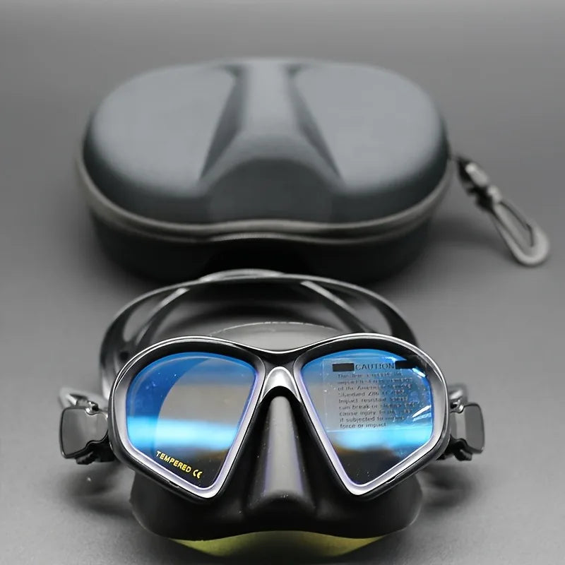 Professional Wet Low Volume Freediving Mask, Tempered Glass Dive Mask, J-Type Diving Mask, Snorkel Set, Buceo, 수영, 스노클링, 마스크