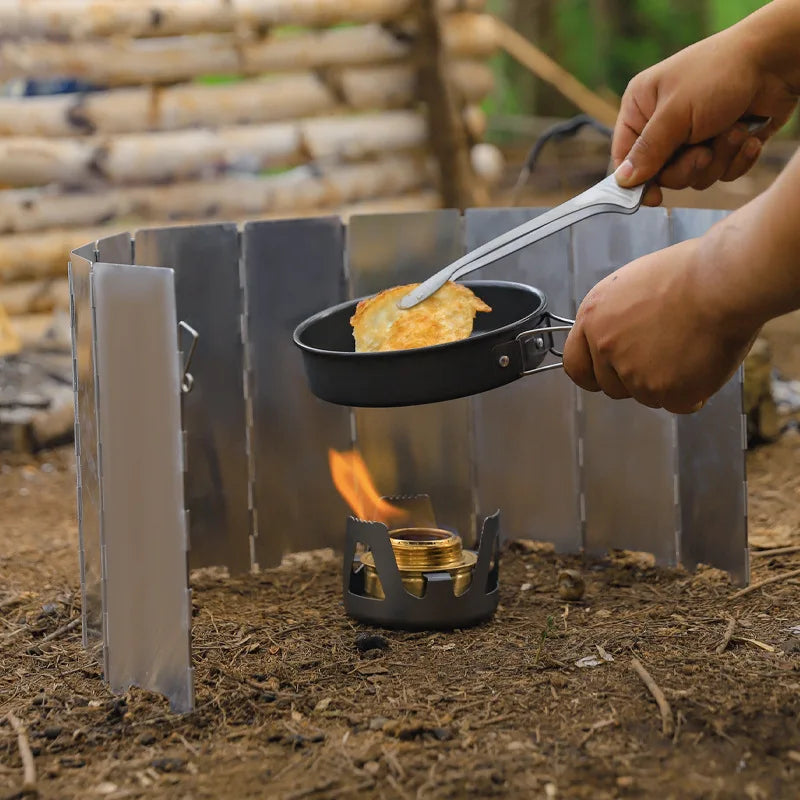 8/10/12/14/16plates Stove Windscreen Aluminum Alloy Stove Wind Shield
