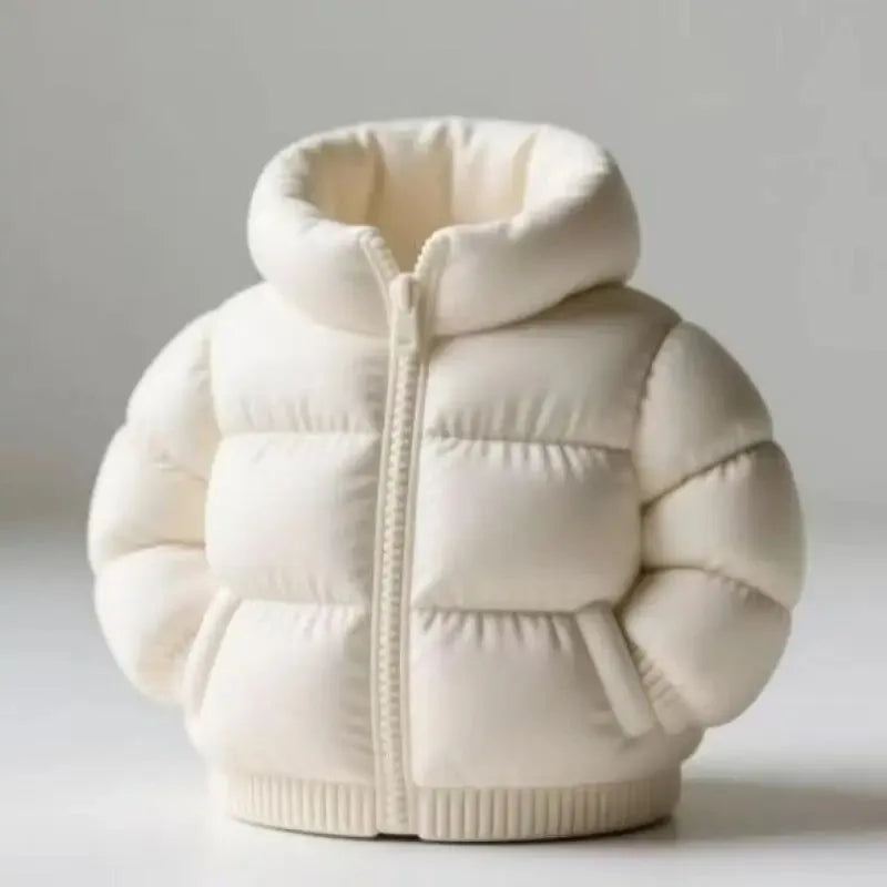 Down Jacket-Shaped Pen Holder Desktop Organizer for Stationery Makeup Brushes Home Office Shelf Decor, for Shool Gift