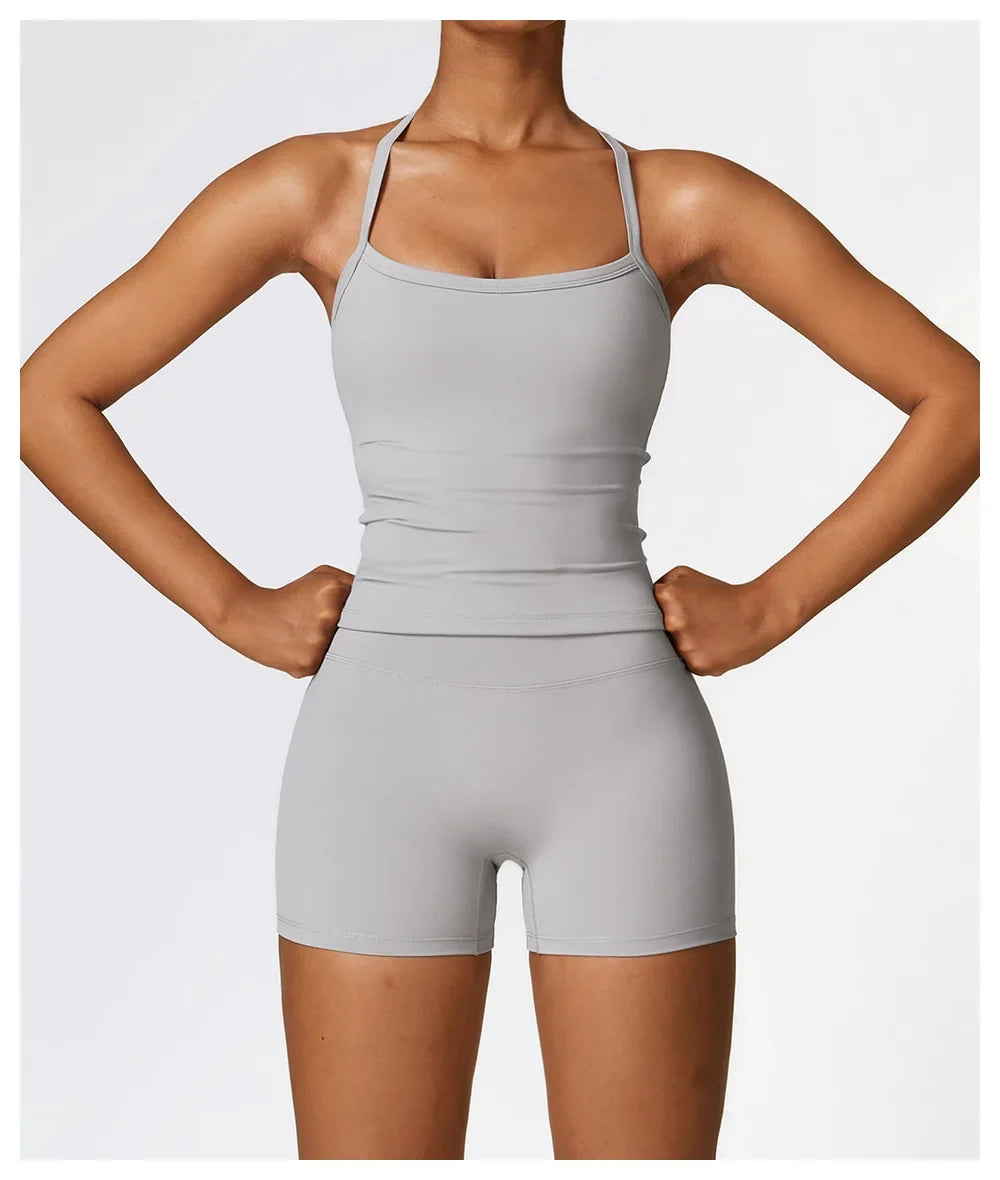 Strappy Sports Bra For Women Gym Workout Tops Sexy Yoga Bra Gather Fitness Push Up Training Running Female Sport Vest