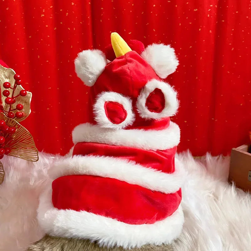 Cute Cat Dog Clothes New Year Costumes Pet Spring Festival Cape Dress Up Clothes Small Dog Cat Cloak Yorkshire Pet Clothes