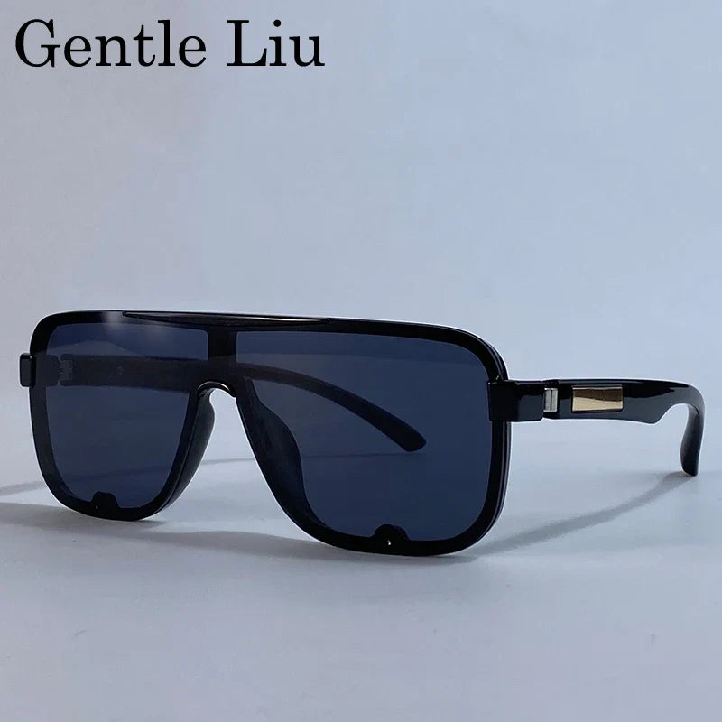 Polarized Classic Square Sunglasses Men Big Frame 2026 Luxury Brand Punk Shield Goggle Sun Glasses For Male UV400 Eyewear Shades