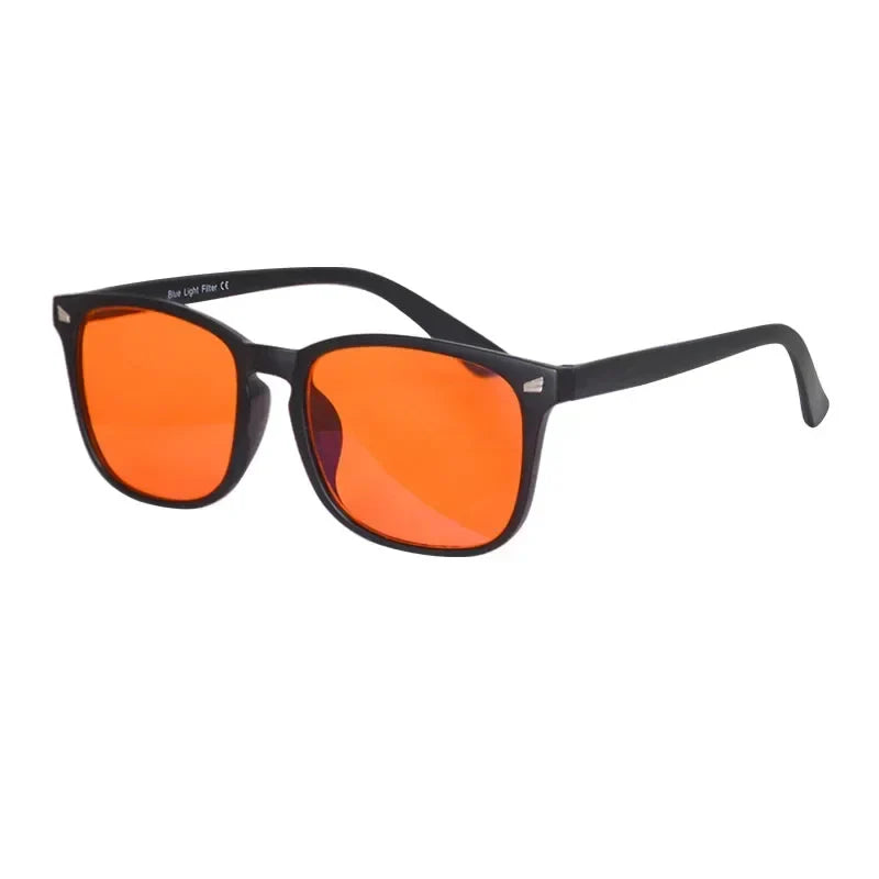 SHINU Men’s glasses blue light blocking computer glasses Yellow Orange lenses glasses for work game red lenses for better sleep