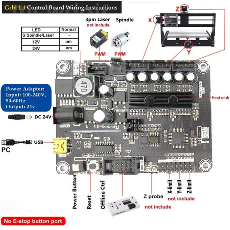 3018 CNC Router Upgrade Kit – Mini DIY Milling Engraving Machine with GRBL Control