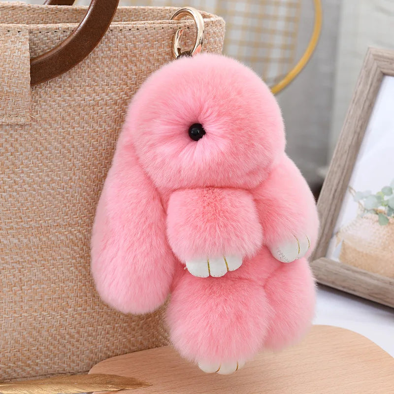 Llaveros de peluche de conejitos suaves
