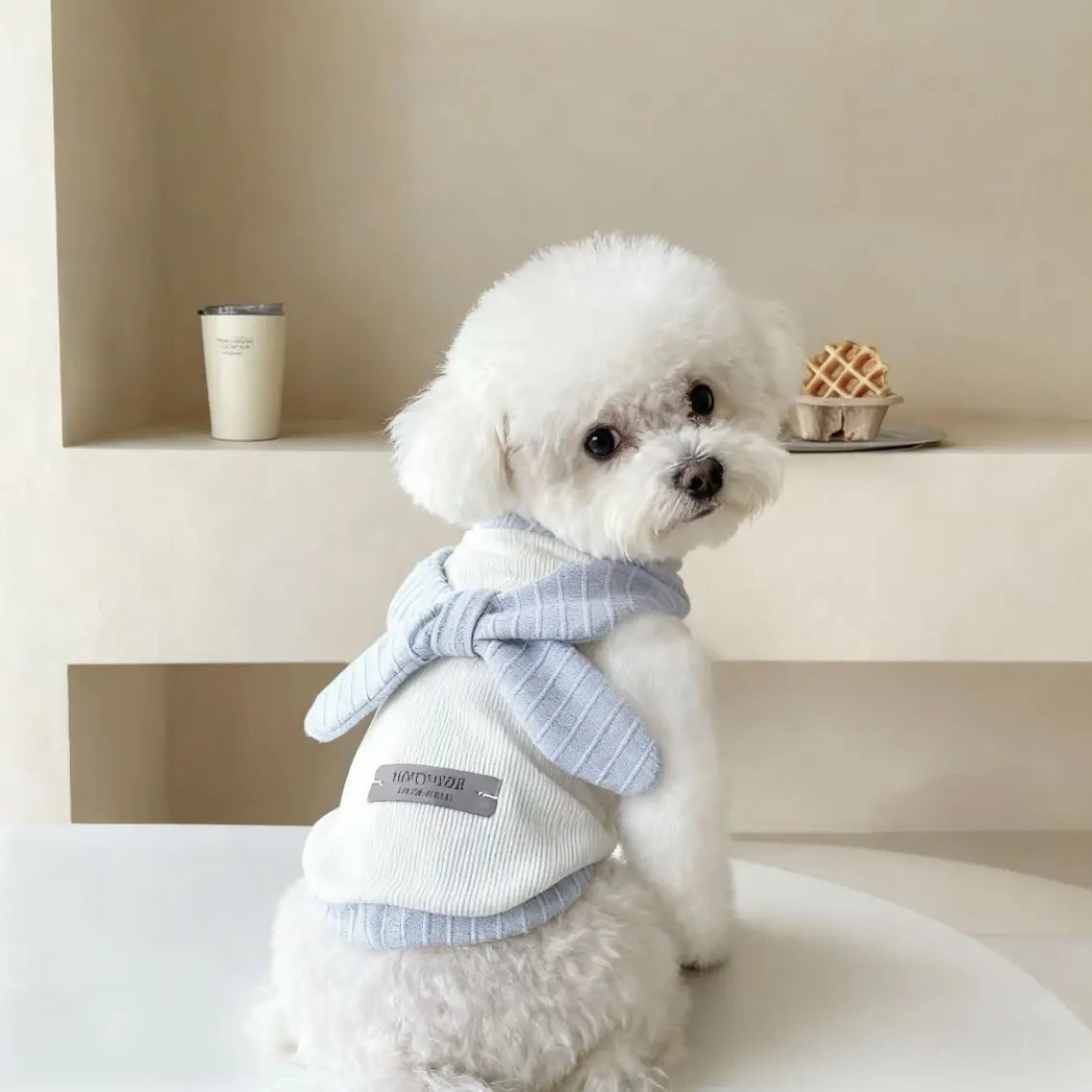 Dog  Clothing Vest Puppy Kitten School Uniform Style  Trendy Coat Clothes Outwear for Small Medium Dogs Cats