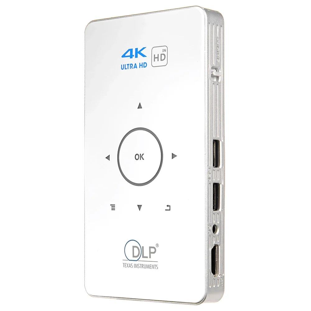 3D Mini Movie Video Projector Modern Design Lens Dlp Smart Touch Panel Projector S905x Battery Android 4k Beamer P06