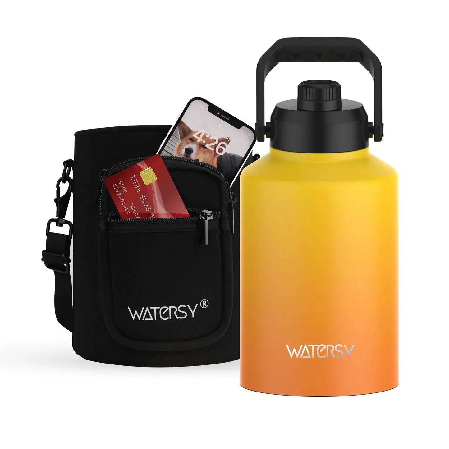 64/128oz Insulated Water Bottle Large capacity Stainless Steel Thermos
