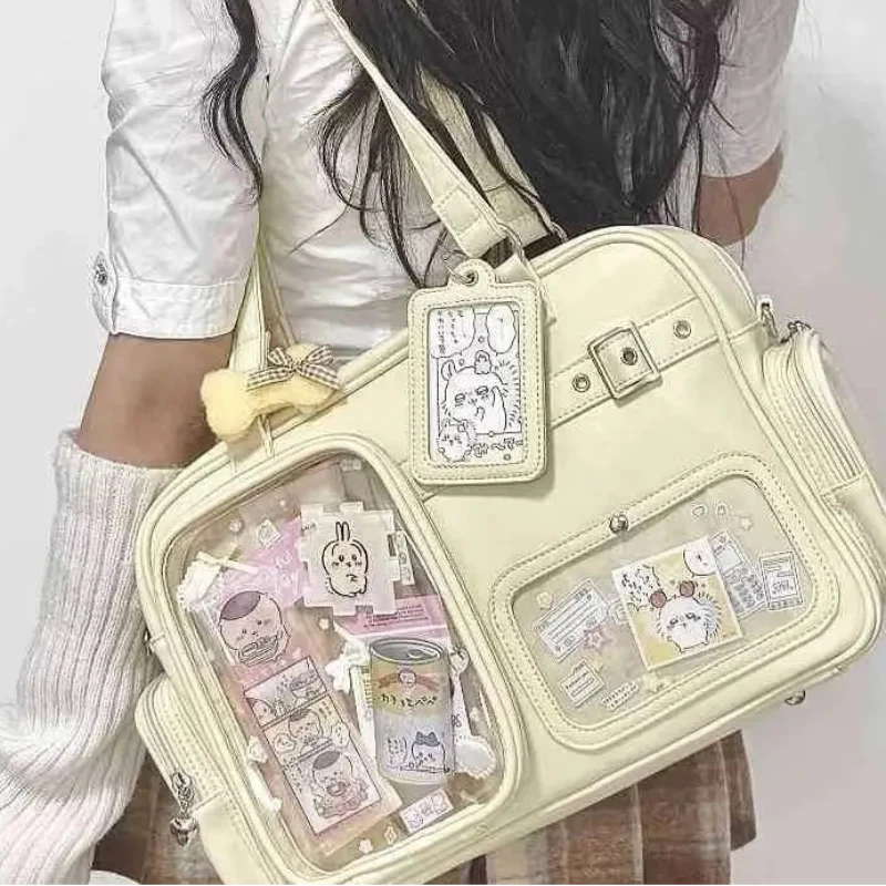 Bolso Bandolera Pastel con Ventana Transparente