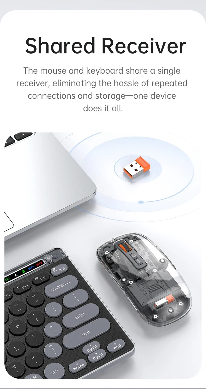 Bluetooth Wireless Keyboard Mouse Set Laptop Silent Button Charging Portable Mini Wireless Keyboard Office Typing