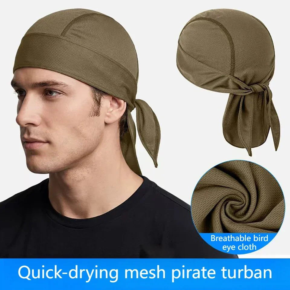 KoKossi Summer Breathable Mesh Hat Quick-dry Headscarf Sun Protection Sweat-wicking Sports Outdoor Riding Cycling Headband