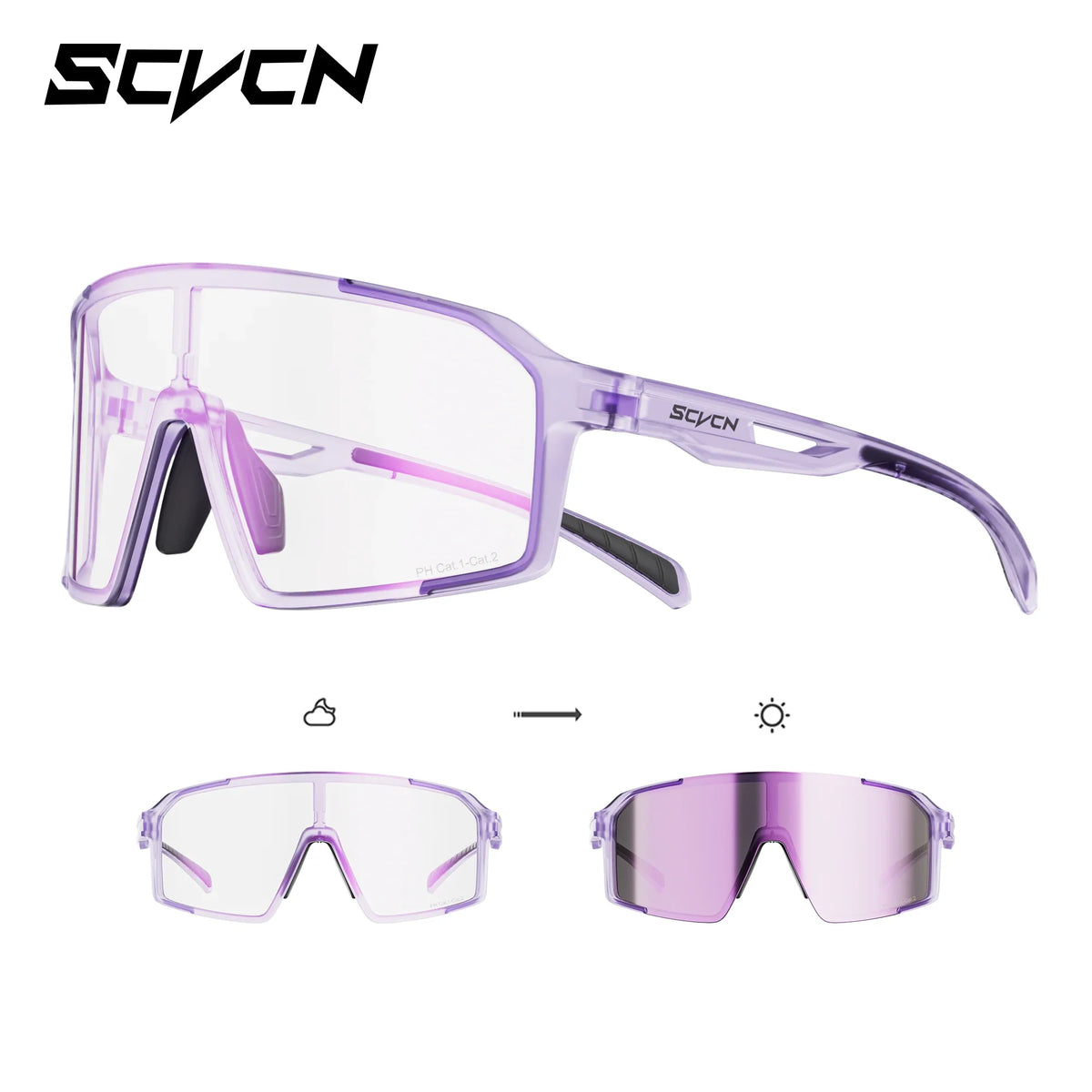 SCVCN Mountain Climbing Glasses Men Running Sunglasses Women MTB Hiking Bicycle Cycling Goggles UV400 Outdoor Sports Protection