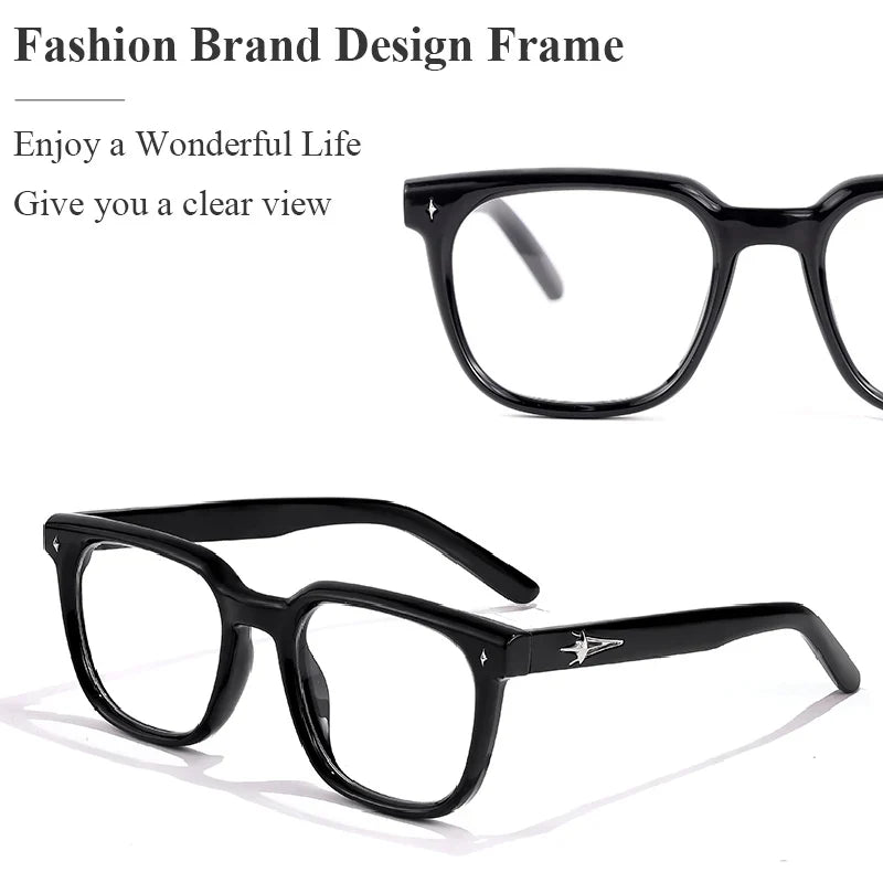 HBK New Fashion Square Glasses Frames Brand Design Unisex Frames Women Anti Bluelight Computer Glassesoptical Eyeglasses Frame