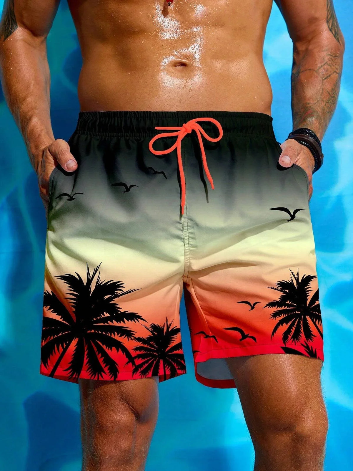 Breathable Swim Trunks with Pockets