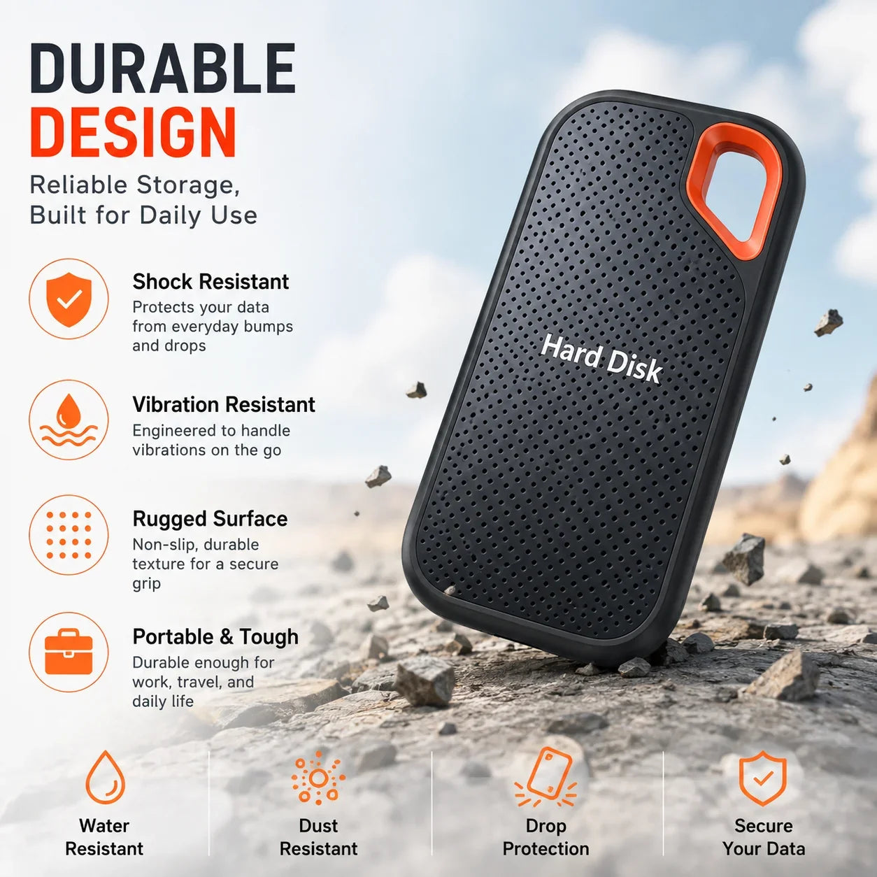 External Solid State Drive 1TB 2TB High Speed Transfer External Hard Drive Portable SSD Multi System Compatible For Windows MAC