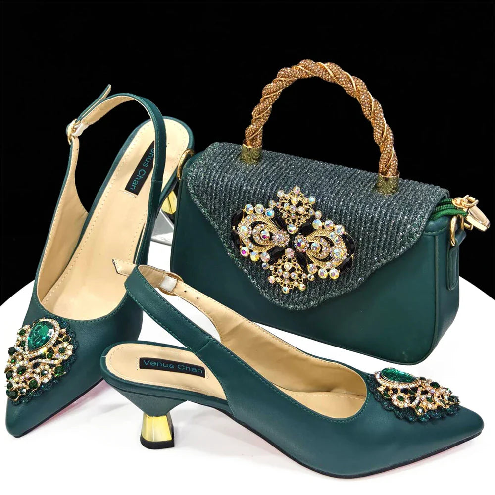 Conjunto de Zapatos y Bolso Italiano Nuevo HAS1-27
