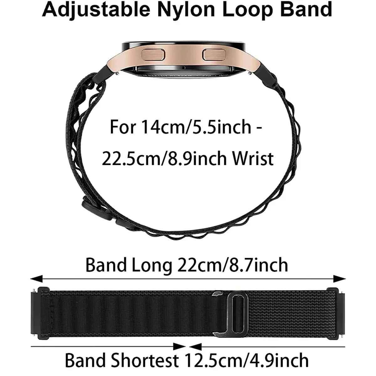 Polar Vantage, Grit X & Ignite Alpine Nylon Loop Band, Metal G-Hook